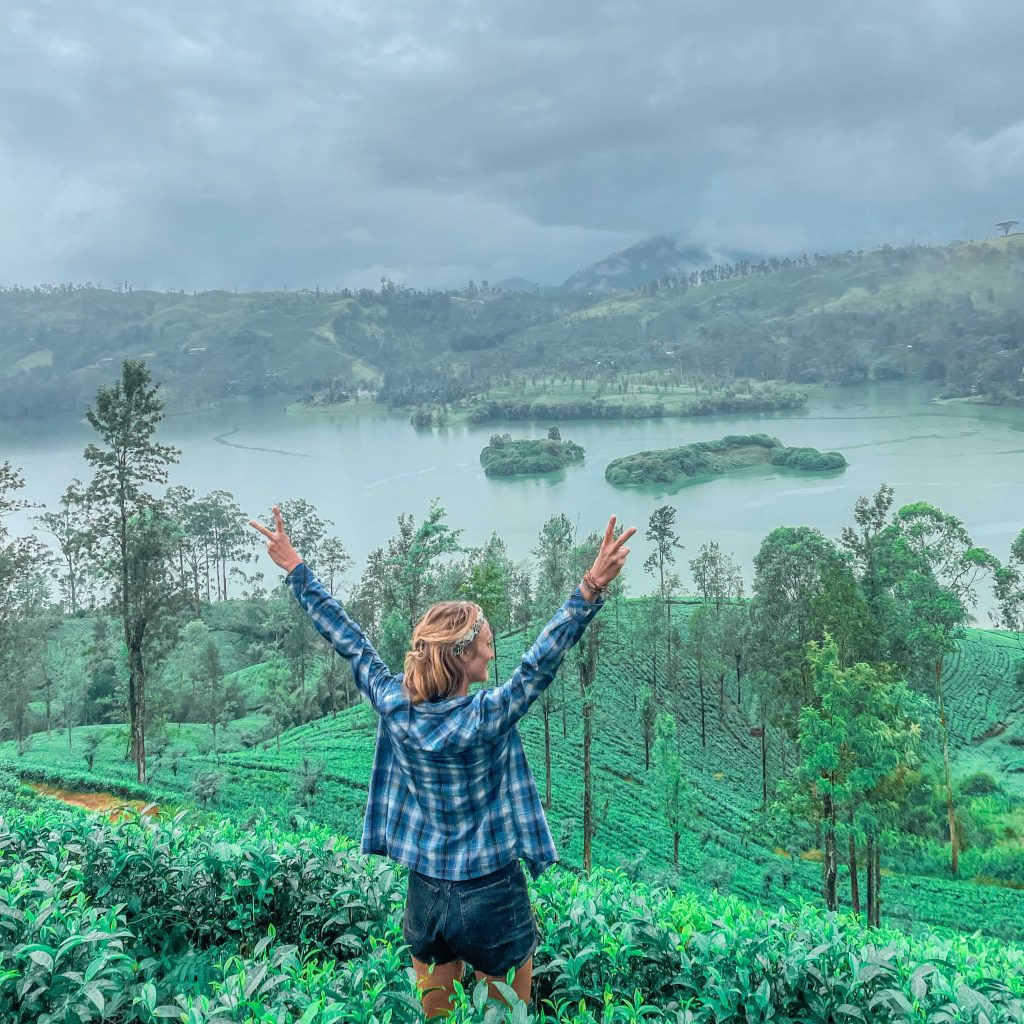 Réservoir et plantation de thé Sri Lanka